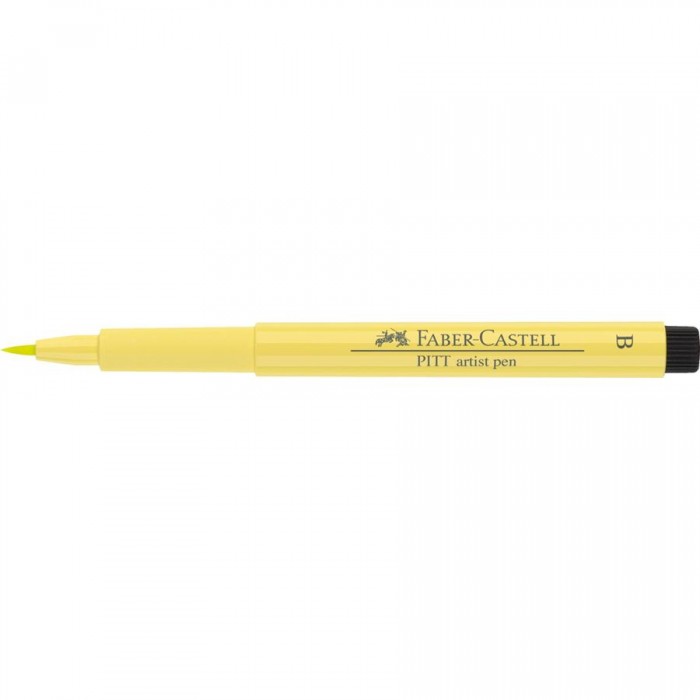 India ink Pitt Artist Pen B light yellow glaze